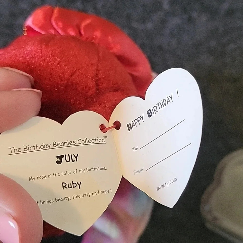 🌴3/$15🌴 July Birthday Teddy Bear Red Kid adult plush toy Celebration - Picture 4 of 9